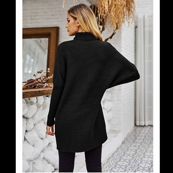 Sweaters - NEW Turtleneck Long Sleeve Sweater Asymmetric Hem